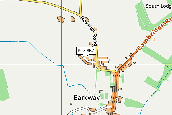 SG8 8BZ map - OS VectorMap District (Ordnance Survey)