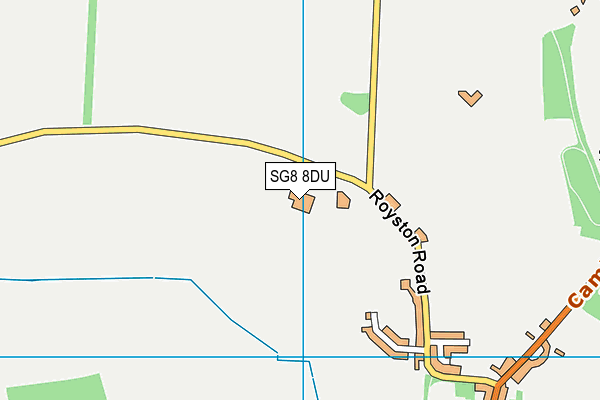 SG8 8DU map - OS VectorMap District (Ordnance Survey)