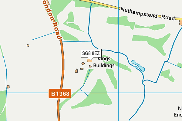 SG8 8EZ map - OS VectorMap District (Ordnance Survey)