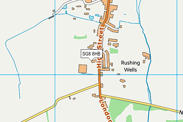 SG8 8HB map - OS VectorMap District (Ordnance Survey)