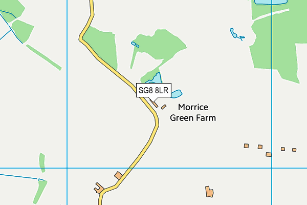 SG8 8LR map - OS VectorMap District (Ordnance Survey)