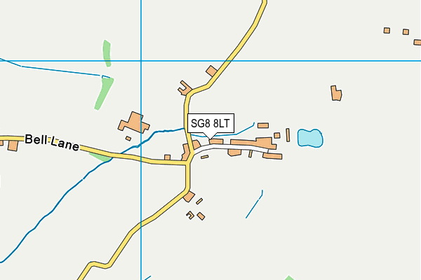 SG8 8LT map - OS VectorMap District (Ordnance Survey)