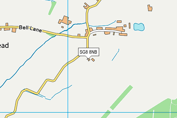 SG8 8NB map - OS VectorMap District (Ordnance Survey)