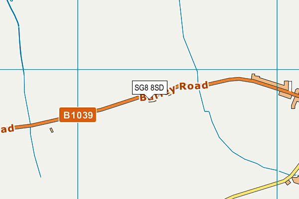 SG8 8SD map - OS VectorMap District (Ordnance Survey)