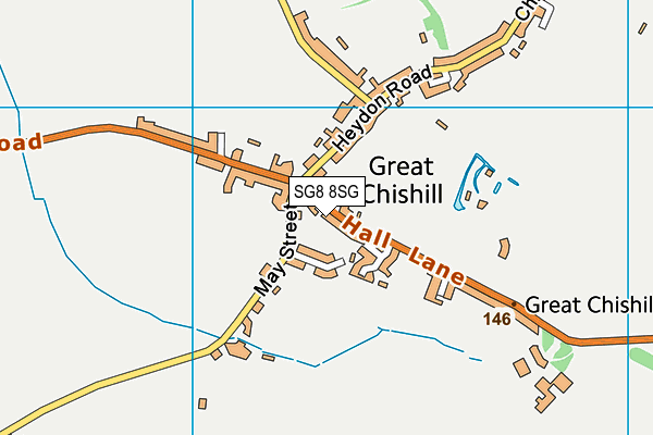 Great Chishill Playing Fields map (SG8 8SG) - OS VectorMap District (Ordnance Survey)
