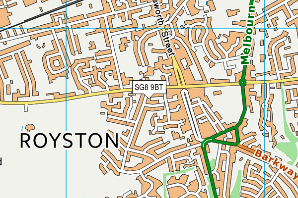 SG8 9BT map - OS VectorMap District (Ordnance Survey)