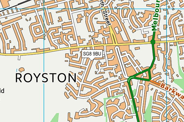 SG8 9BU map - OS VectorMap District (Ordnance Survey)