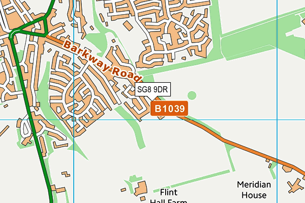 SG8 9DR map - OS VectorMap District (Ordnance Survey)