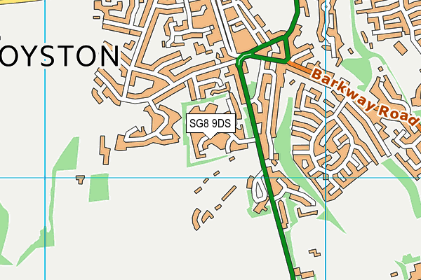 SG8 9DS map - OS VectorMap District (Ordnance Survey)