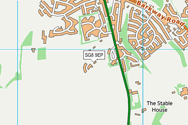 SG8 9EP map - OS VectorMap District (Ordnance Survey)