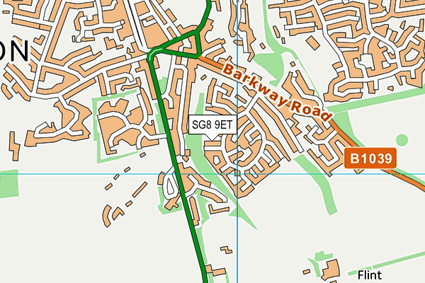 SG8 9ET map - OS VectorMap District (Ordnance Survey)