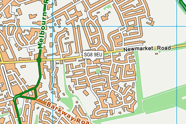SG8 9EU map - OS VectorMap District (Ordnance Survey)