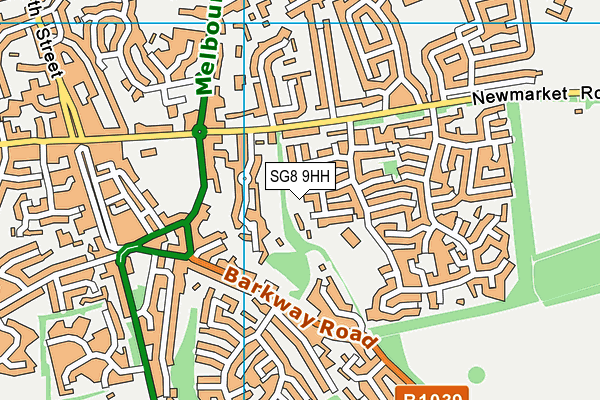 SG8 9HH map - OS VectorMap District (Ordnance Survey)