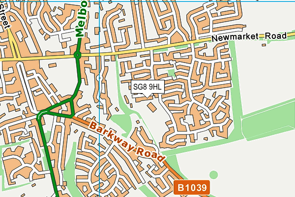 SG8 9HL map - OS VectorMap District (Ordnance Survey)