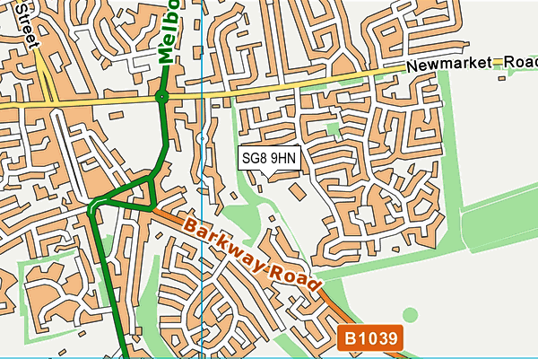 SG8 9HN map - OS VectorMap District (Ordnance Survey)