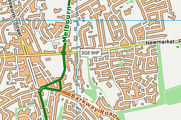 SG8 9HP map - OS VectorMap District (Ordnance Survey)