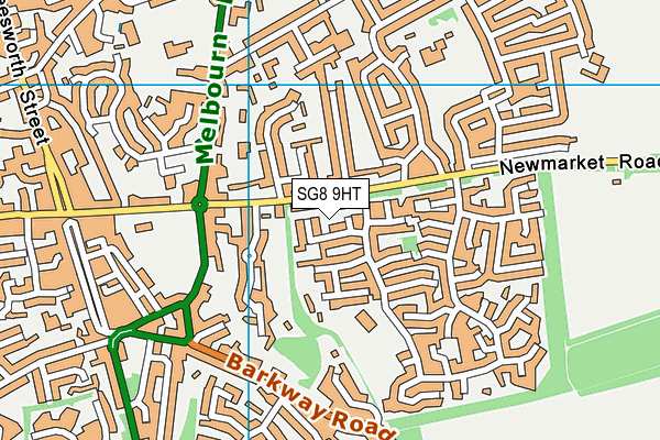 SG8 9HT map - OS VectorMap District (Ordnance Survey)