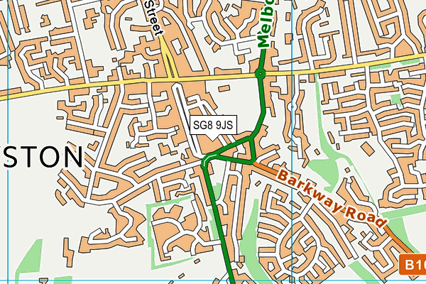 SG8 9JS map - OS VectorMap District (Ordnance Survey)