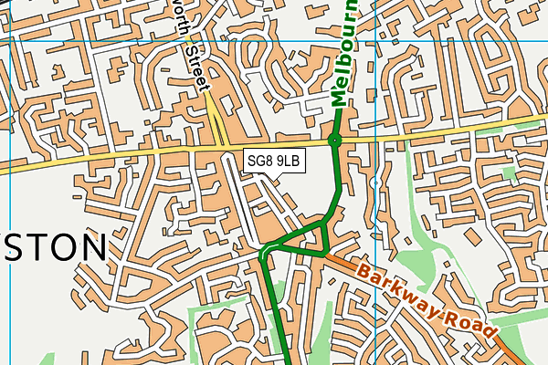 SG8 9LB map - OS VectorMap District (Ordnance Survey)