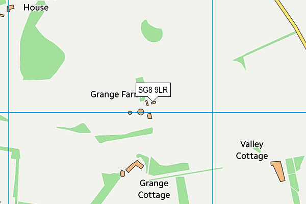 SG8 9LR map - OS VectorMap District (Ordnance Survey)