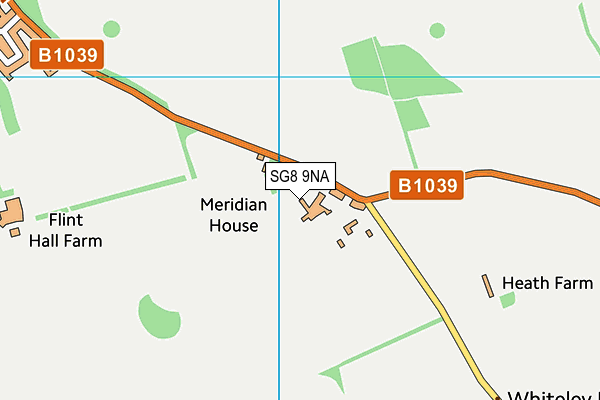 SG8 9NA map - OS VectorMap District (Ordnance Survey)