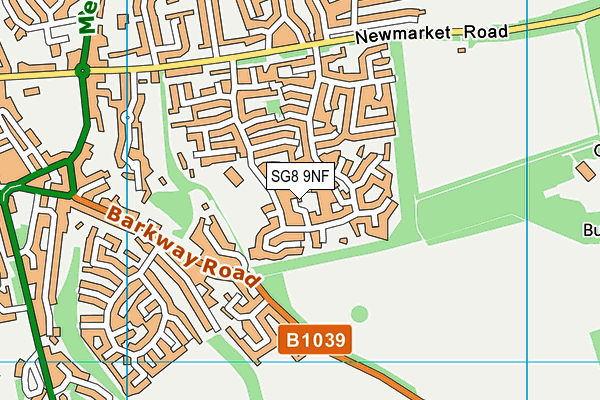 SG8 9NF map - OS VectorMap District (Ordnance Survey)