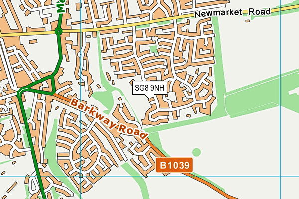 SG8 9NH map - OS VectorMap District (Ordnance Survey)