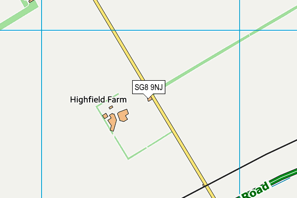 SG8 9NJ map - OS VectorMap District (Ordnance Survey)