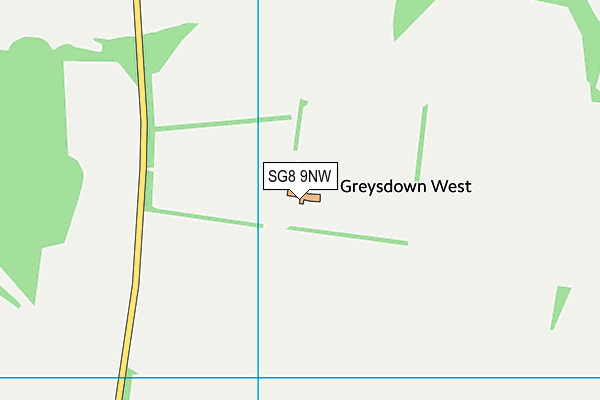 SG8 9NW map - OS VectorMap District (Ordnance Survey)