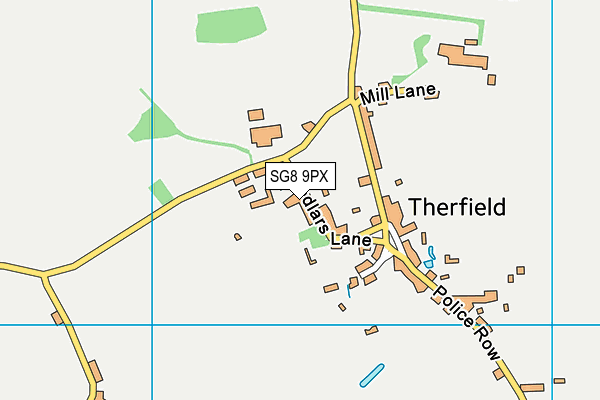 SG8 9PX map - OS VectorMap District (Ordnance Survey)