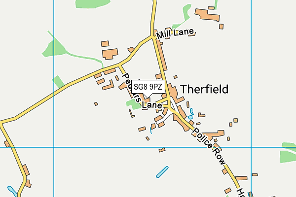 SG8 9PZ map - OS VectorMap District (Ordnance Survey)