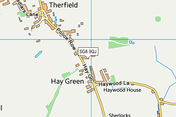 SG8 9QJ map - OS VectorMap District (Ordnance Survey)