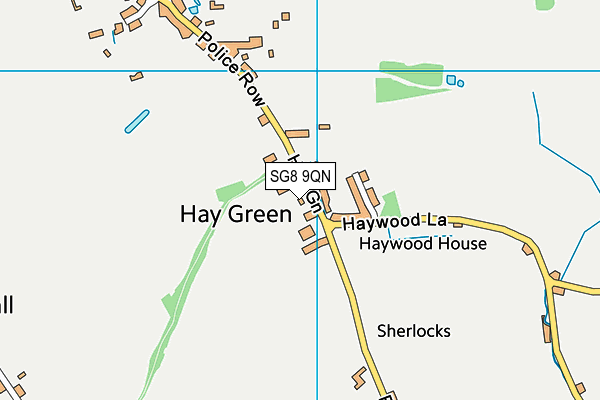 SG8 9QN map - OS VectorMap District (Ordnance Survey)