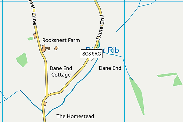 SG8 9RG map - OS VectorMap District (Ordnance Survey)