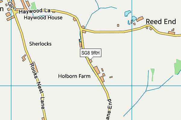 SG8 9RH map - OS VectorMap District (Ordnance Survey)