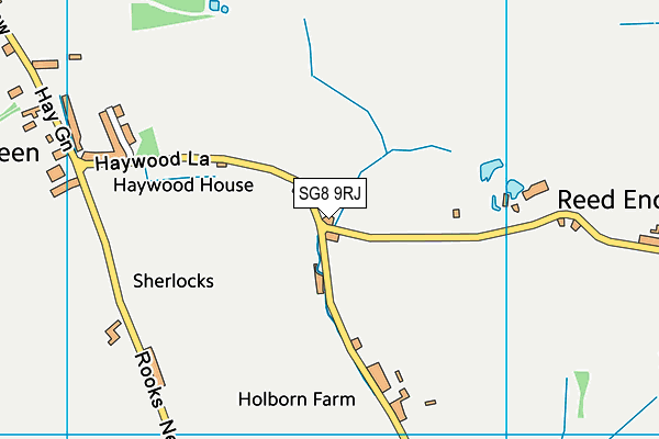 SG8 9RJ map - OS VectorMap District (Ordnance Survey)