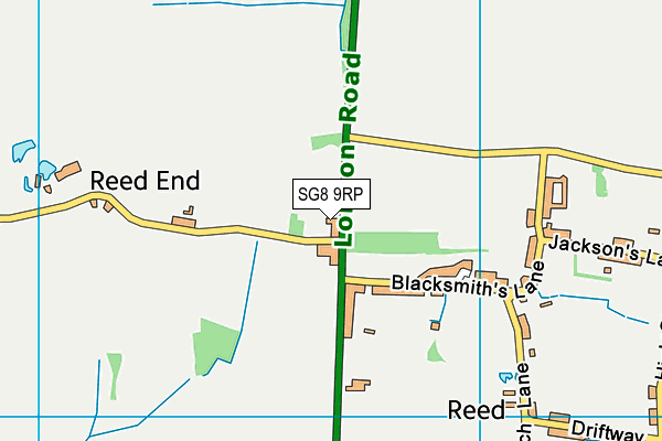 SG8 9RP map - OS VectorMap District (Ordnance Survey)