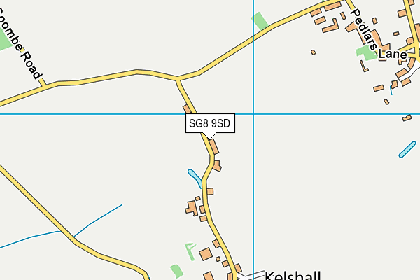 SG8 9SD map - OS VectorMap District (Ordnance Survey)
