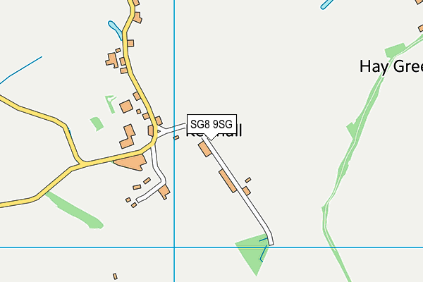 SG8 9SG map - OS VectorMap District (Ordnance Survey)