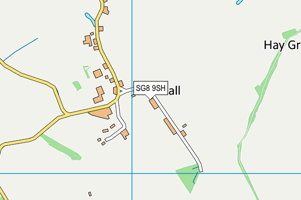 SG8 9SH map - OS VectorMap District (Ordnance Survey)