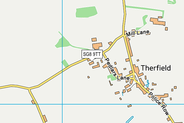 SG8 9TT map - OS VectorMap District (Ordnance Survey)