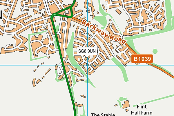 SG8 9UN map - OS VectorMap District (Ordnance Survey)