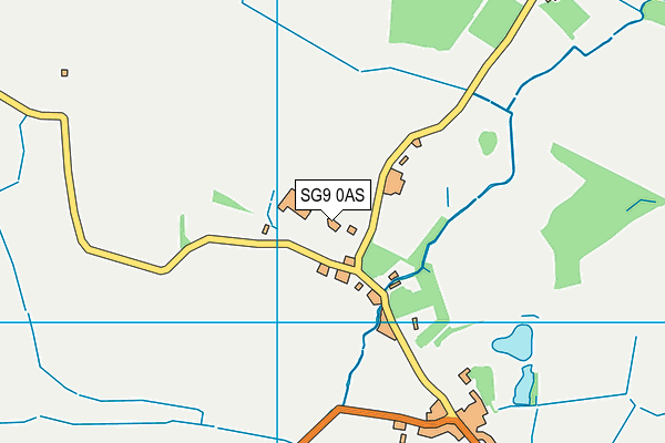 SG9 0AS map - OS VectorMap District (Ordnance Survey)