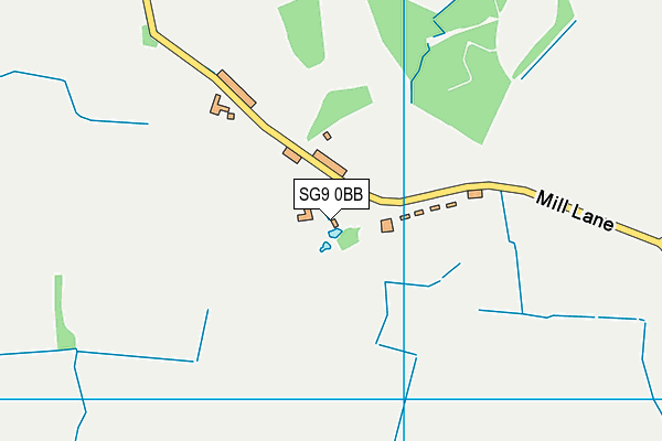 SG9 0BB map - OS VectorMap District (Ordnance Survey)