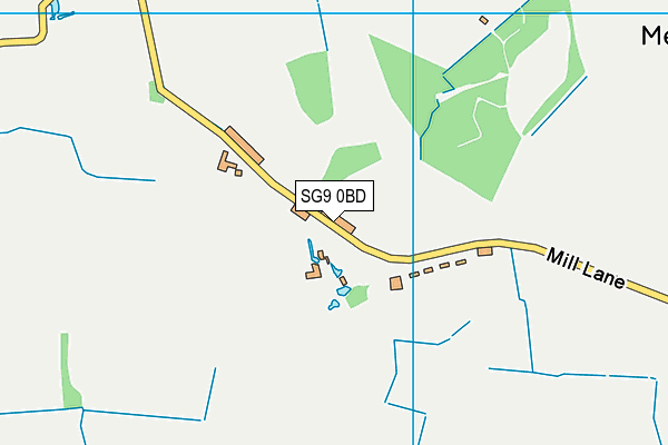 SG9 0BD map - OS VectorMap District (Ordnance Survey)
