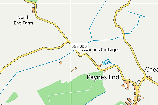 SG9 0BS map - OS VectorMap District (Ordnance Survey)