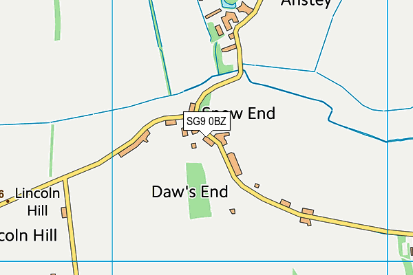 SG9 0BZ map - OS VectorMap District (Ordnance Survey)