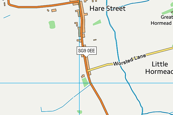 SG9 0EE map - OS VectorMap District (Ordnance Survey)