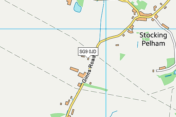 SG9 0JD map - OS VectorMap District (Ordnance Survey)