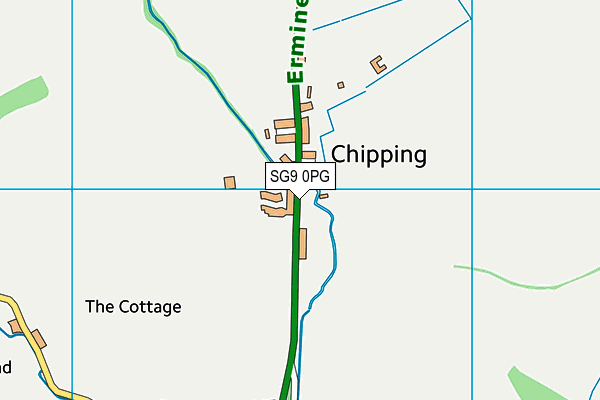 SG9 0PG map - OS VectorMap District (Ordnance Survey)